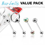 Lot de piercings langues 24 - Motifs divers