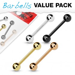 Lot de piercings langues 21 - PVD boule