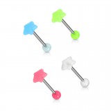 Lot de piercings langues 18 - Fluo étoile