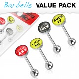 Lot de piercings langues 09 - Bad word
