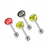 Lot de piercings langues 09 - Bad word