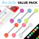 Lot de piercings langues 03 - Fluorescents