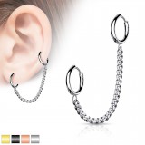 Chaine pour oreille 39 - Deux anneaux