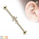 Piercing industriel 15 - Croix multistrass