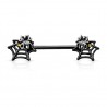 Piercing téton barbell 102 - Black araignées
