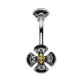 Piercing nombril médiéval haut et bas (D77)
