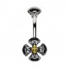 Piercing nombril médiéval haut et bas (D77)