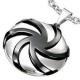 Pendentif tribal 11 - Cercle avec vrilles noires