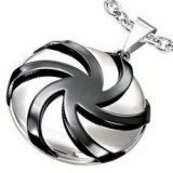 Pendentif tribal 11 - Cercle avec vrilles noires