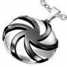 Pendentif tribal 11 - Cercle avec vrilles noires