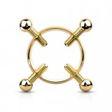 Faux piercing pour tétons 28 - Quatre vis