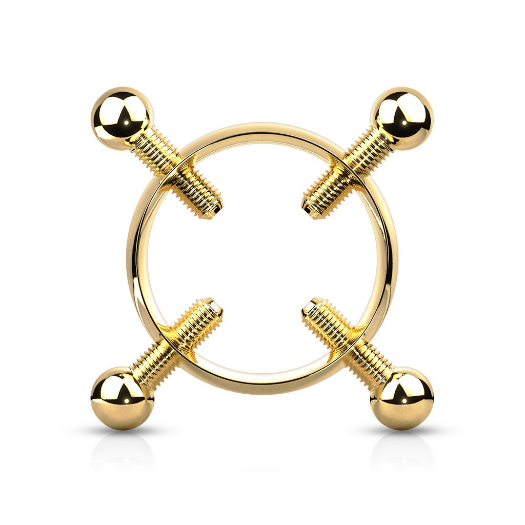 Faux piercings pour tétons quatre vis