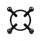 Faux piercing pour tétons 28 - Quatre vis