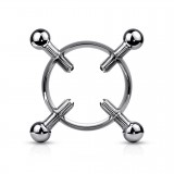 Faux piercing pour tétons 28 - Quatre vis