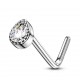 Piercing nez courbé 0.8mm 37 - Goutte multistrass