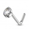 Piercing nez courbé 0.8mm 37 - Goutte multistrass