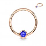 Piercing micro-bcr 93 - Gold-ip rose cristal
