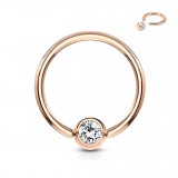 Piercing micro-bcr 93 - Gold-ip rose cristal