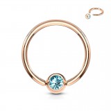 Piercing micro-bcr 93 - Gold-ip rose cristal
