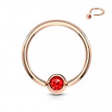 Piercing micro-bcr 93 - Gold-ip rose cristal