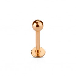 Piercing labret 61 - Gold-ip rose boule