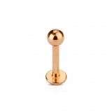 Piercing micro-labret 22 - Gold-ip rose boule