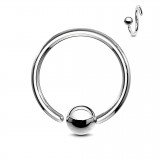 Piercing anneau 1,6mm 06 - Boule un bord attaché