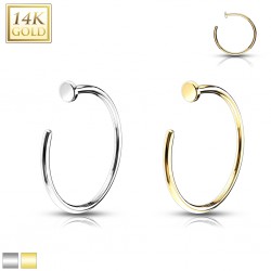 Anneau de nez 0.8mm 08 - Or-14k jaune ou blanc