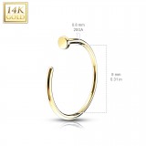 Anneau de nez 0.8mm 08 - Or-14k jaune ou blanc