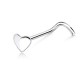 Piercing nez screw 0.5mm 03 - Coeur en relief