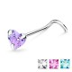 Piercing nez screw 0.5mm 09 - Coeur cristal
