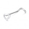 Piercing nez screw 0.5mm 13 - Coeur creux