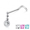 Piercing nez screw 0.5mm 34 - Goutte trois boules