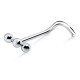 Piercing nez screw 0.5mm 27 - Trois boules