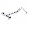 Piercing nez screw 0.5mm 27 - Trois boules