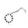 Piercing nez screw 0.5mm 29 - Cercle avec perles