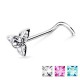 Piercing nez screw 0.5mm 38 - Fleur trois pétales