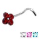 Piercing nez screw 0.5mm 43 - Quatre strass