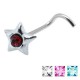 Piercing nez screw 0.5mm 52 - étoile relief strass