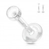 Piercing labret téflon 49 - Retainer discret disque