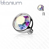 Embout microdermal boule strass titane 03mm