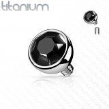 Embout microdermal boule strass titane 03mm