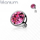 Embout microdermal boule strass titane 03mm