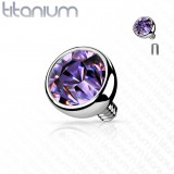 Embout microdermal boule strass titane 03mm