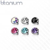Embout microdermal boule strass titane 03mm