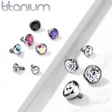 Embout microdermal boule strass titane 03mm
