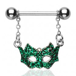 Piercing téton masque de venise fond vert (13)