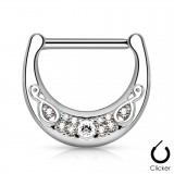 Piercing téton huit strass (01)