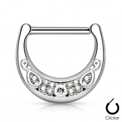 Piercing téton huit strass (01)