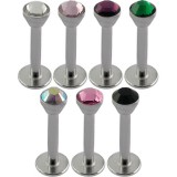 Piercing micro-labret 35 - Strass losange